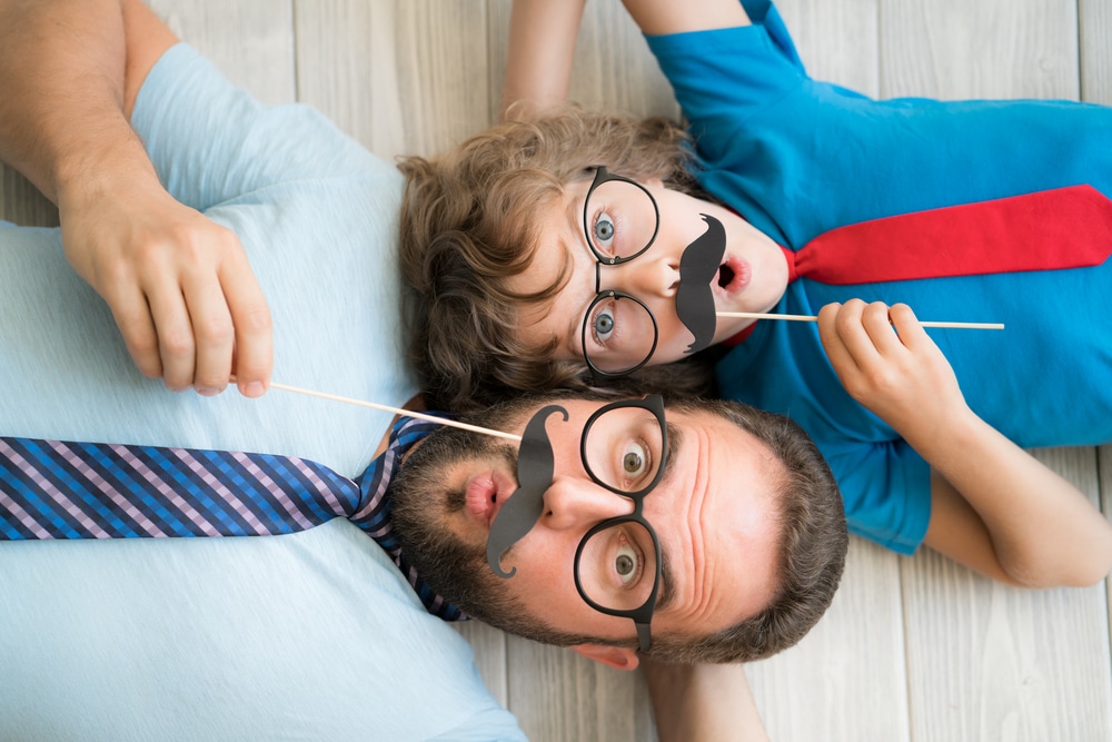 Dad-and-son-being-goofy